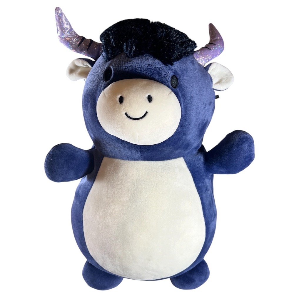Squishmallows Perni the Bull 18" Blue Excellent Hugmees Large Plush Toy